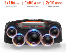 Портативная Беспроводная Bluetooth Колонка Hopestar A60, 100W / Караоке Система / Беспроводной Микрофон / Черная