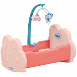 Ecoiffier Nursery - КОЛЫБЕЛЬ с каруселью + 6 аксессуаров Для куклы до 32 см 1835