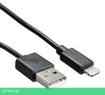 Кабель Buro USB (m)/Lightning (m) 1.2м черный (USB-IP-1.2B2A)