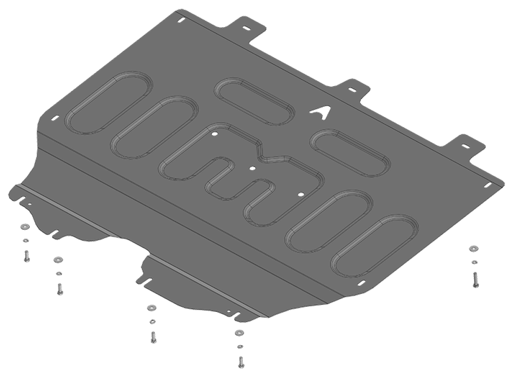 Защита картера двигателя, КПП. 1,5 мм, Сталь. для Dongfeng Shine Max 2022-н.в., Motodor.58602