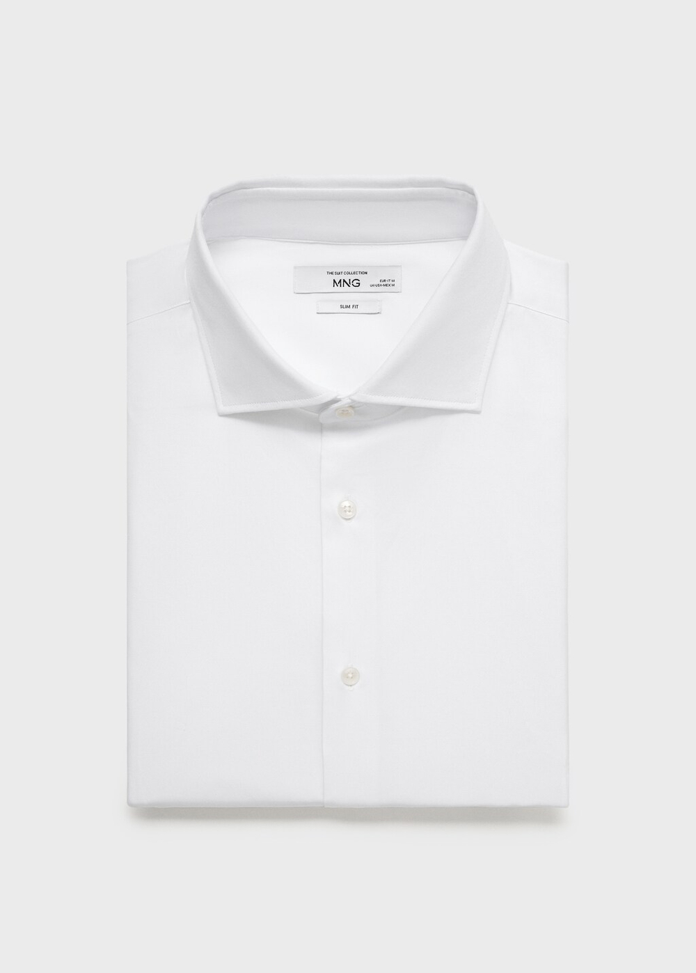 Костюмная рубашка slim fit поплин из хлопка