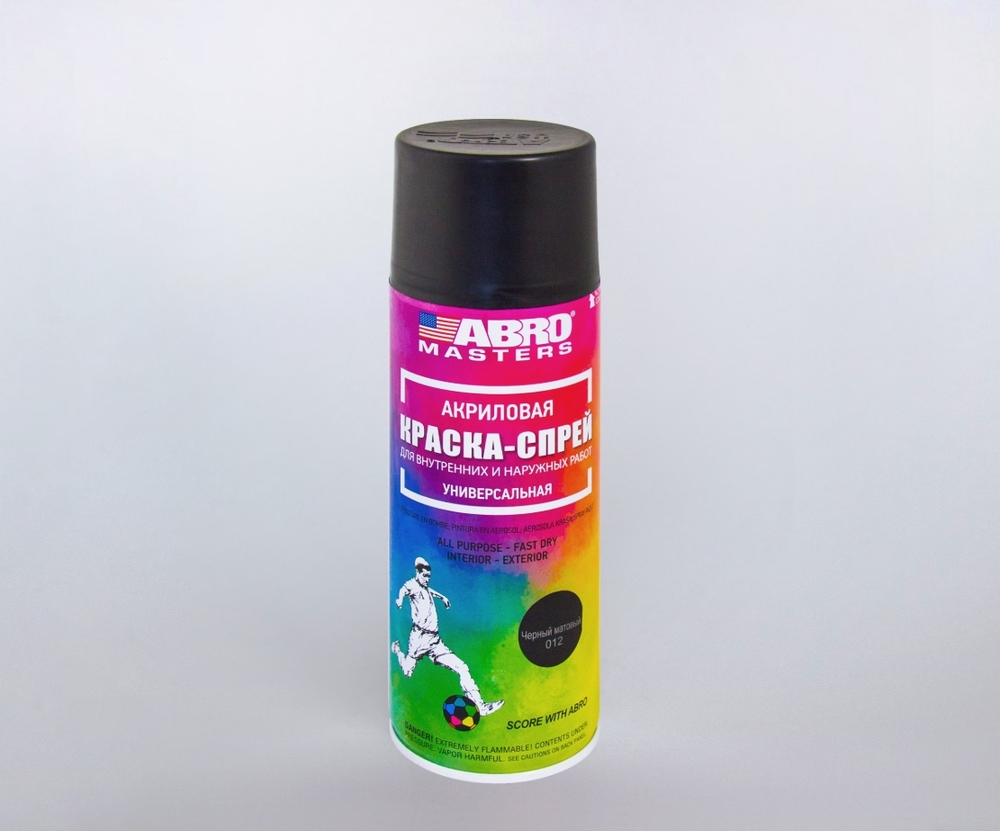 Краска-спрей Abro Masters черная матовая