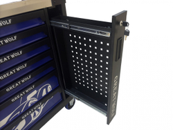 Инструментальная тележка GW-8ST BLUE Great Wolf (8 ящиков, центральный замок, колеса с блокировкой, усиленная)