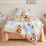 Комплект постельного белья Сатин с Одеялом Young 100% хлопок на резинке OBKR016