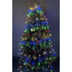 Светодиодная новогодняя гирлянда ЭРА ENIN -2NM Дождик 10 нитей 2 метра мультиколор | Гирлянды