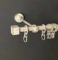 Карнизы кованые для штор d16 мм однорядные, цвет белое золото