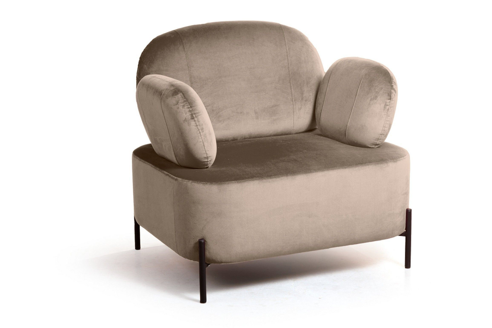 Кресло Dandy, бархат пепельно-бежевый 25