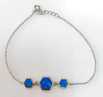 Браслет из серебра с опалами