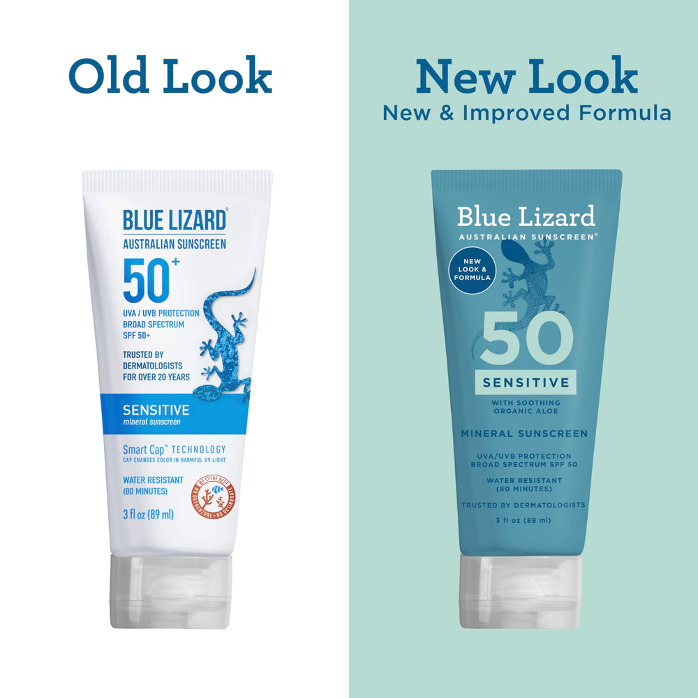 Blue Lizard Australian Sunscreen, солнцезащитное средство, для чувствительной кожи, SPF 50, 89 мл (3 жидк. унции)