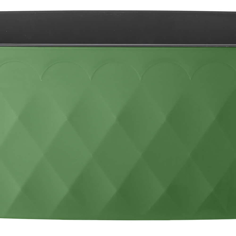 Горшок для цветов пластиковый 5л «Laurel» с дренажной вставкой зеленый