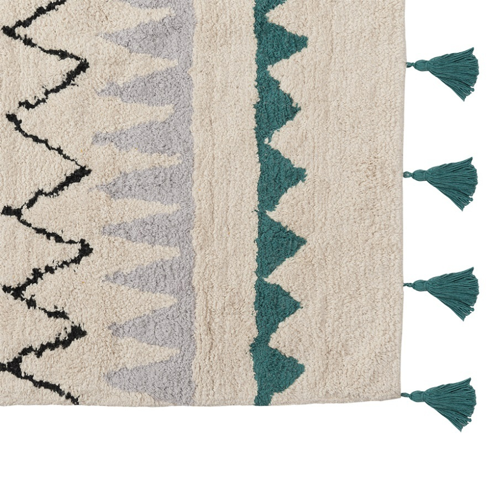 Ковер из хлопка с контрастным этническим орнаментом из коллекции ethnic, 120x180 см