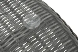 "Эспрессо" плетеный круглый стол, диаметр 118 см, цвет графит