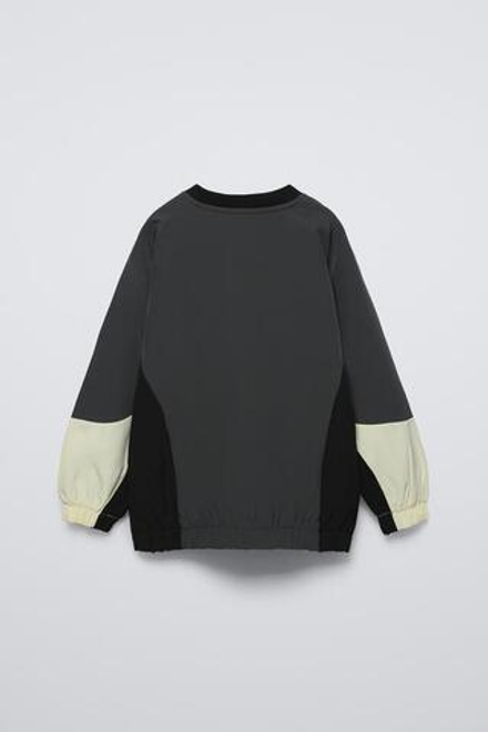 ZARA СПОРТИВНАЯ ТОЛСТОВКА ИЗ ВЫСОКОТЕХНОЛОГИЧНОЙ ТКАНИ, АНТРАЦИТОВО-СЕРЫЙ