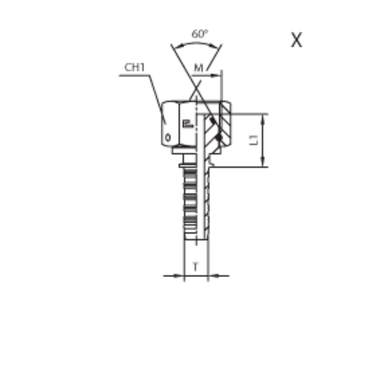 Фитинг DN 20 DKM (Г) 26x1.5 (штифтованная гайка, o-ring)