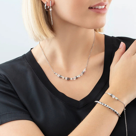 Колье Coeur de Lion White-Silver 5076/10-1417