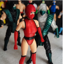 Подвижная фигурка Скарлет (Skarlet) из Mortal Kombat — эксклюзив от студии SAVEG Цвет: Насыщенный красный