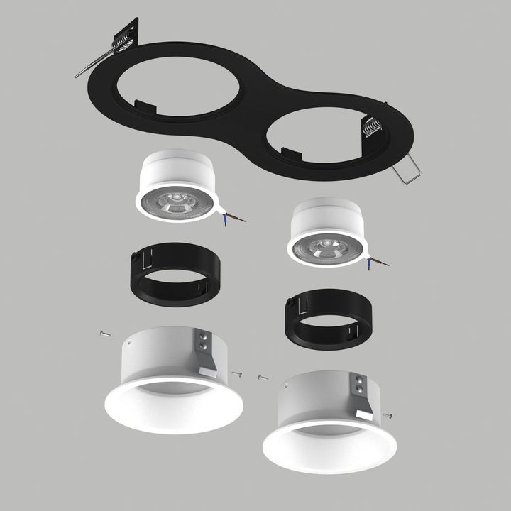 Комплект со светильником Lightstar Domino Round (214627+214606+214606+214007+214007) D6270606BMOD