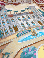 Платок «Романтическая Александрия» бордовый