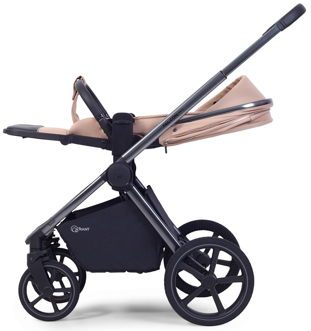 Детская коляска Rant Falcon Soft Therm 3 в 1 с автокреслом Cruise Black Beige