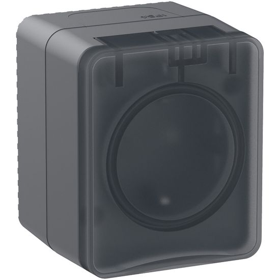 Розетка 1-м ОП AtlasDesign PROFI 16А IP54 250В заземл. защ. шторки антрацит SE ATN544045