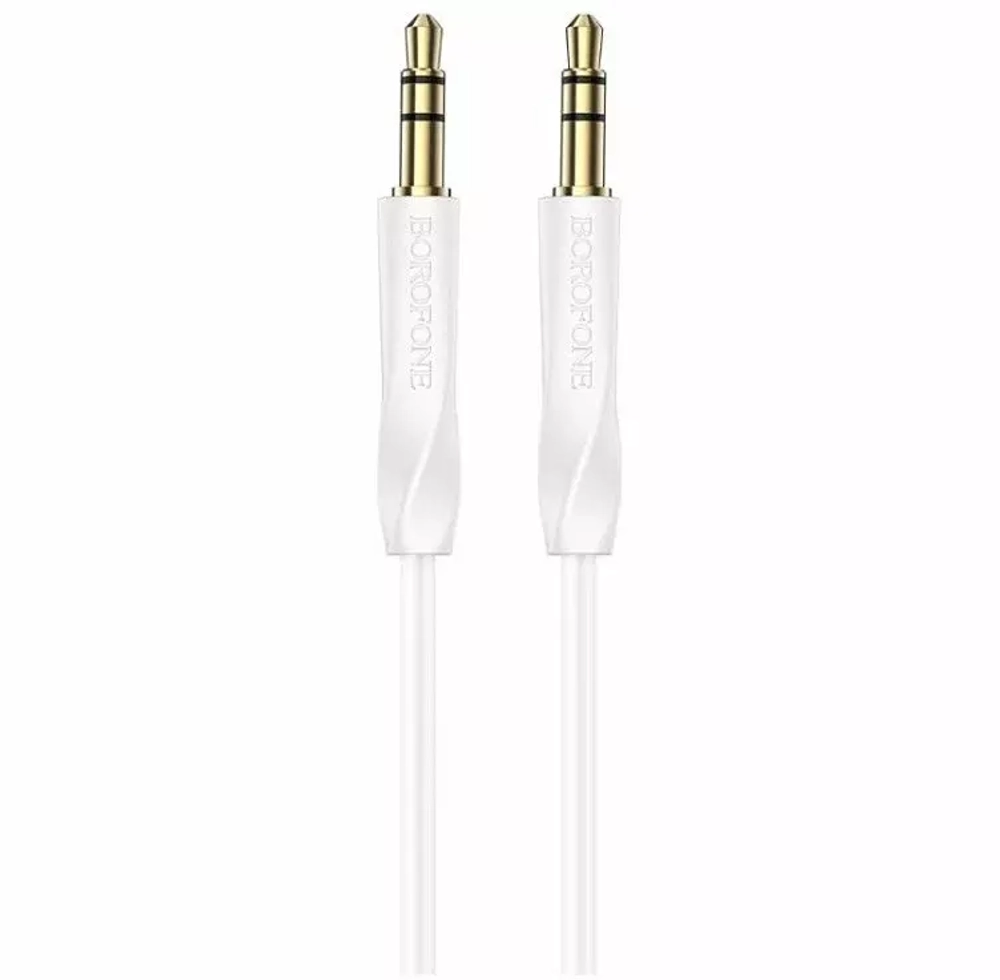 Аудио кабель AUX BOROFONE BL16 3.5мм jack на 3.5мм jack 1 метр белый