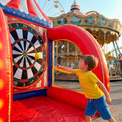 Надувной дартс «Шапито» на подкачке, диаметр 2,5 м, размер 2,5×2,5×3 м