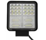 Противотуманная фара, 9-30 В, 54 LED (38 белых, 16 желтых), IP67, 162 Вт, направленный свет