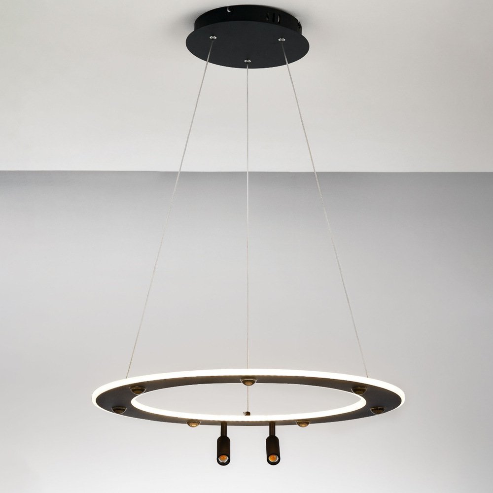 740467 Люстра DIVE LED 90W 4900LM G ЧЕРНЫЙ 3000-6000К