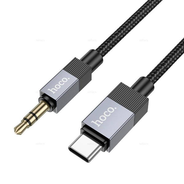 Аудио кабель AUX для Type-C Hoco UPA32B (black)