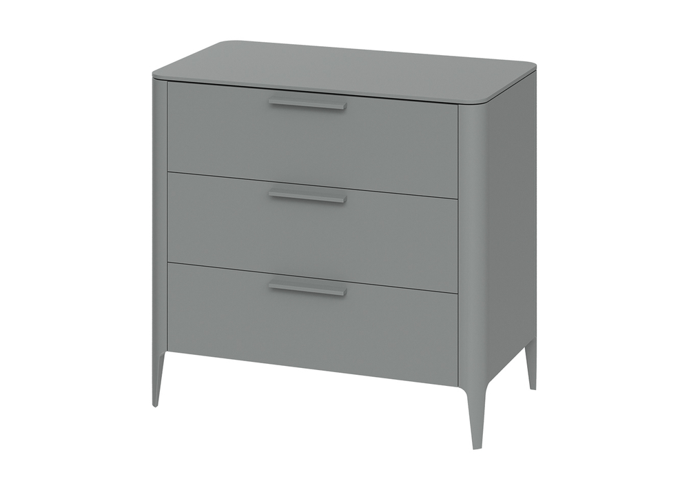 Комод Type 3 ящика ширина 90 см (серый)