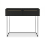 Туалетный столик консоль ROYAL 5211 эко (Черный-Черный-р.золото)