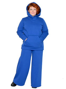 Брюки широкие из футера с начесом Элли