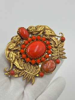 Брошь с пантерами Askew London