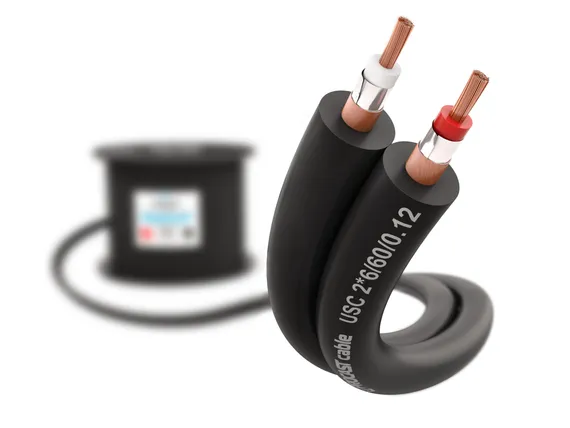 PROCAST cable USC 2*6/60/0,12 - профессиональный инсталляционный двухканальный (стерео) сигнальный кабель