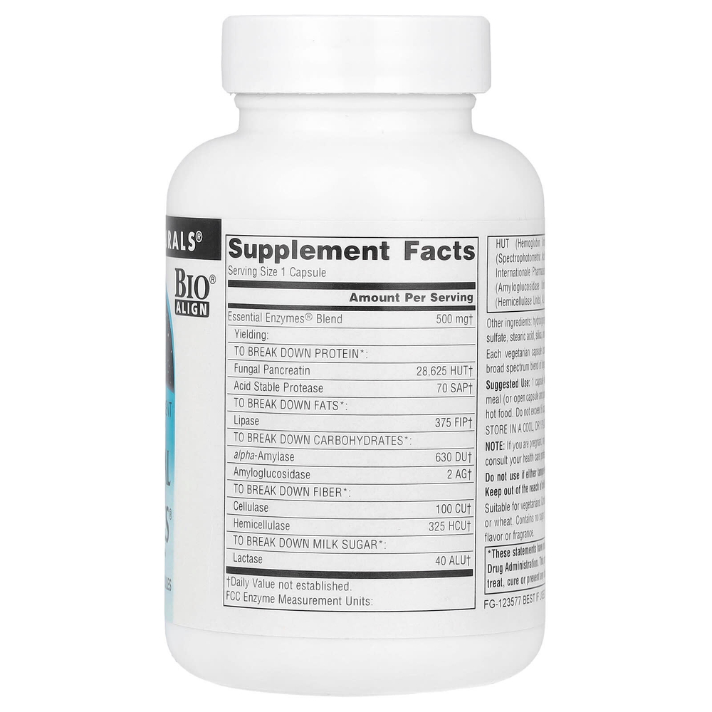 Source Naturals, Daily Essential Enzymes®, 500 мг, 120 вегетарианских капсул