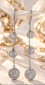 Ювелирные серьги из серебра 925 пробы