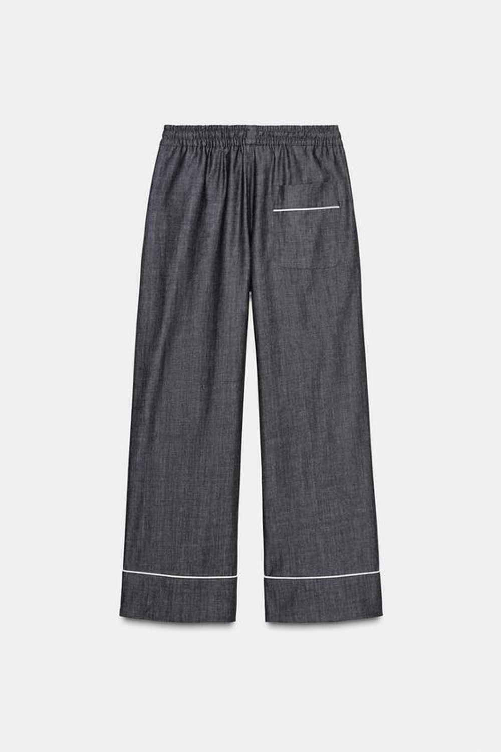 ZARA БРЮКИ С КОНТРАСТНОЙ ОКАНТОВКОЙ — ZW COLLECTION, СИНИЙ