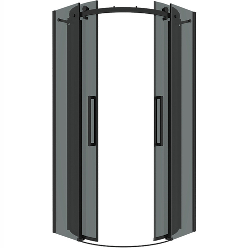 Душевой уголок Grossman Classic 100х100 301.K33.04.1010.21.10 профиль Черный матовый стекло тонированное