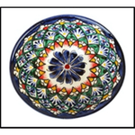 Тарелка плоская 19см синяя Риштанская Керамика
