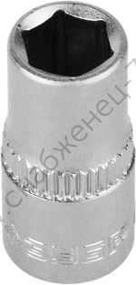 ЗУБР FLANK, 1/4″, 7 мм, торцовая головка (27715-07)