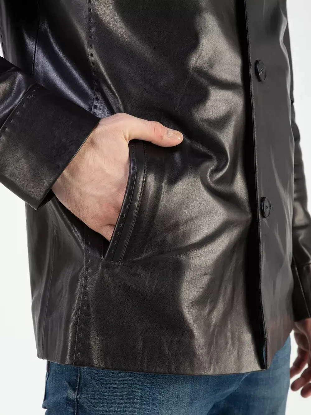 Кожаная куртка демисезонная