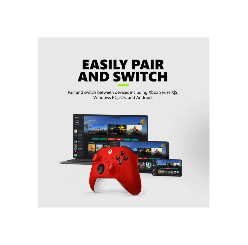 Беспроводной геймпад Xbox (Pulsing Red) для Xbox Series X/S, One, Windows, Cloud. Оригинал.