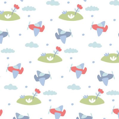 Buy baby fabric air transport planes flowers light