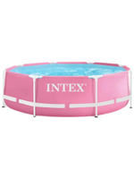 Каркасный бассейн 28290 Intex Metal Frame 244*76 см, розовый