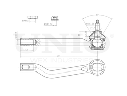 Наконечник рулевой левый UNIO SSP-10158