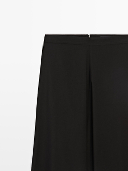 Massimo Dutti Струящиеся брюки, черный