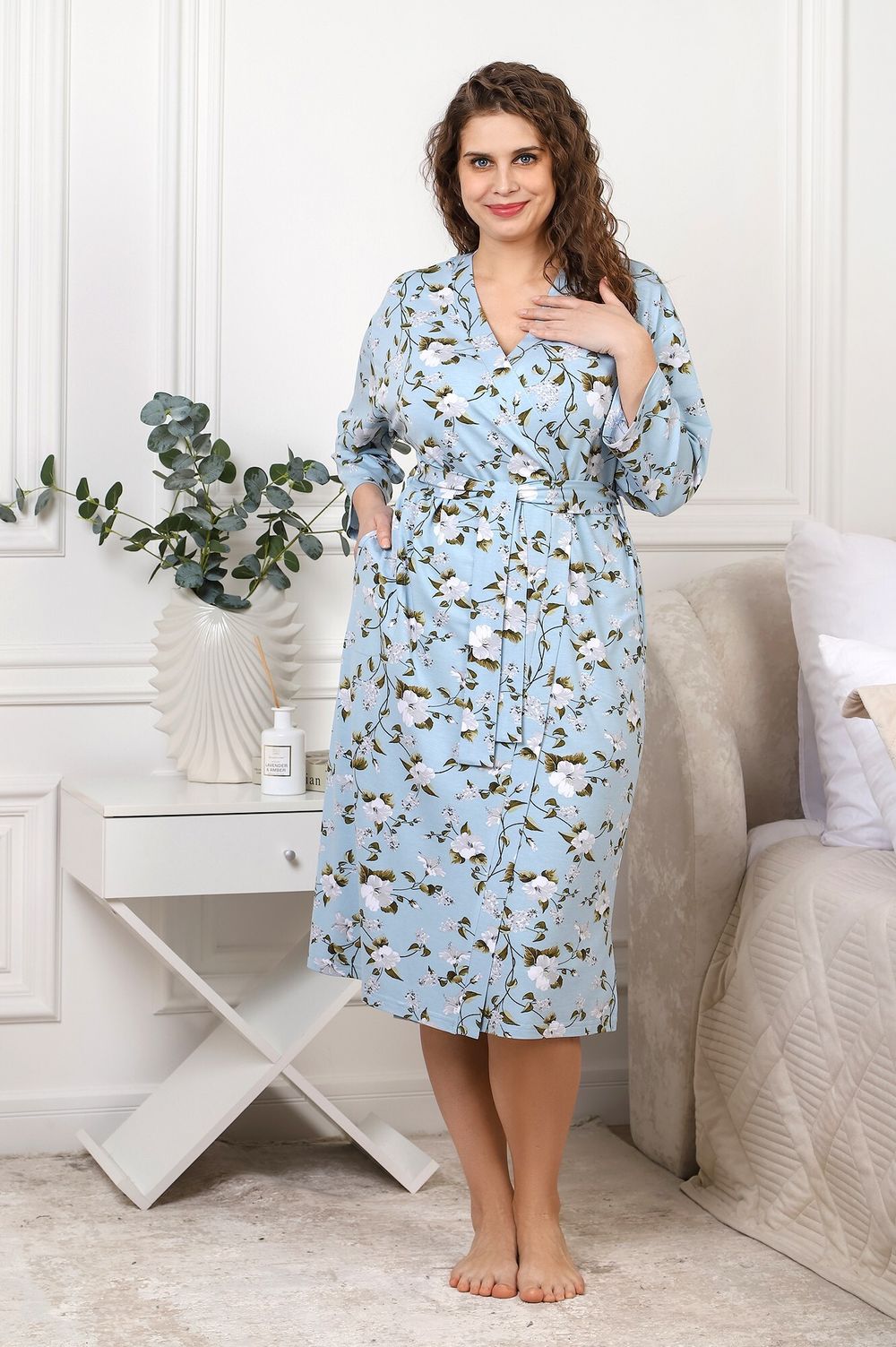 Халат Модест-3 Виотекс ГОЛУБОЙ