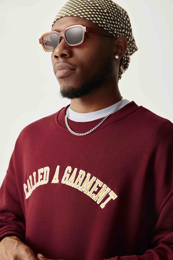 Толстовка College вишневая - фото 18