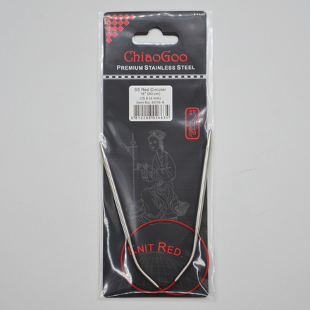 Спицы металлические круговые 40 cм. 4 мм knit red от ChiaoGoo