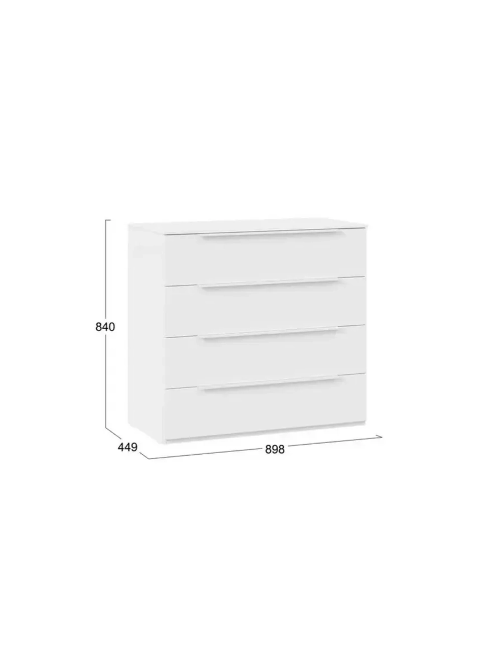 Комод для одежды Белый Жемчуг 90х45х84 см